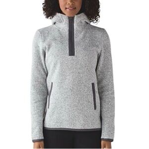 Lululemon It’s Fleecing Cold Quarter Zip Hooded Gray Pullover Jacket Size 2/4